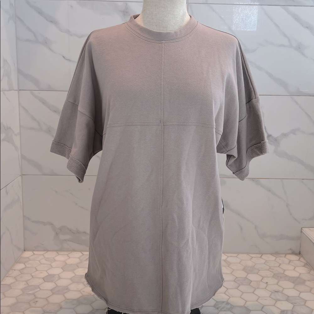 Five The Label Dancewear Last Time Best Time Short Sleeve Tee Gray Balboa Mist